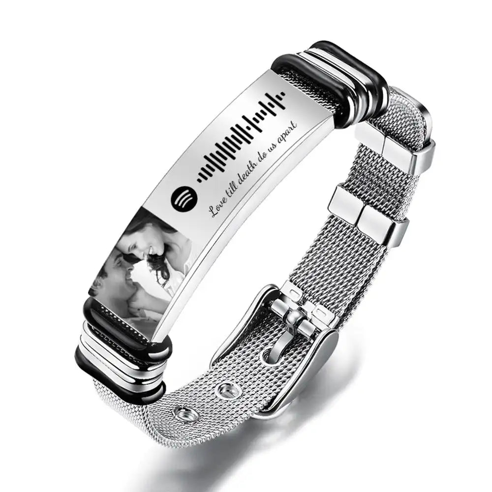 Kinselle Personalized Spotify Photo Bracelet