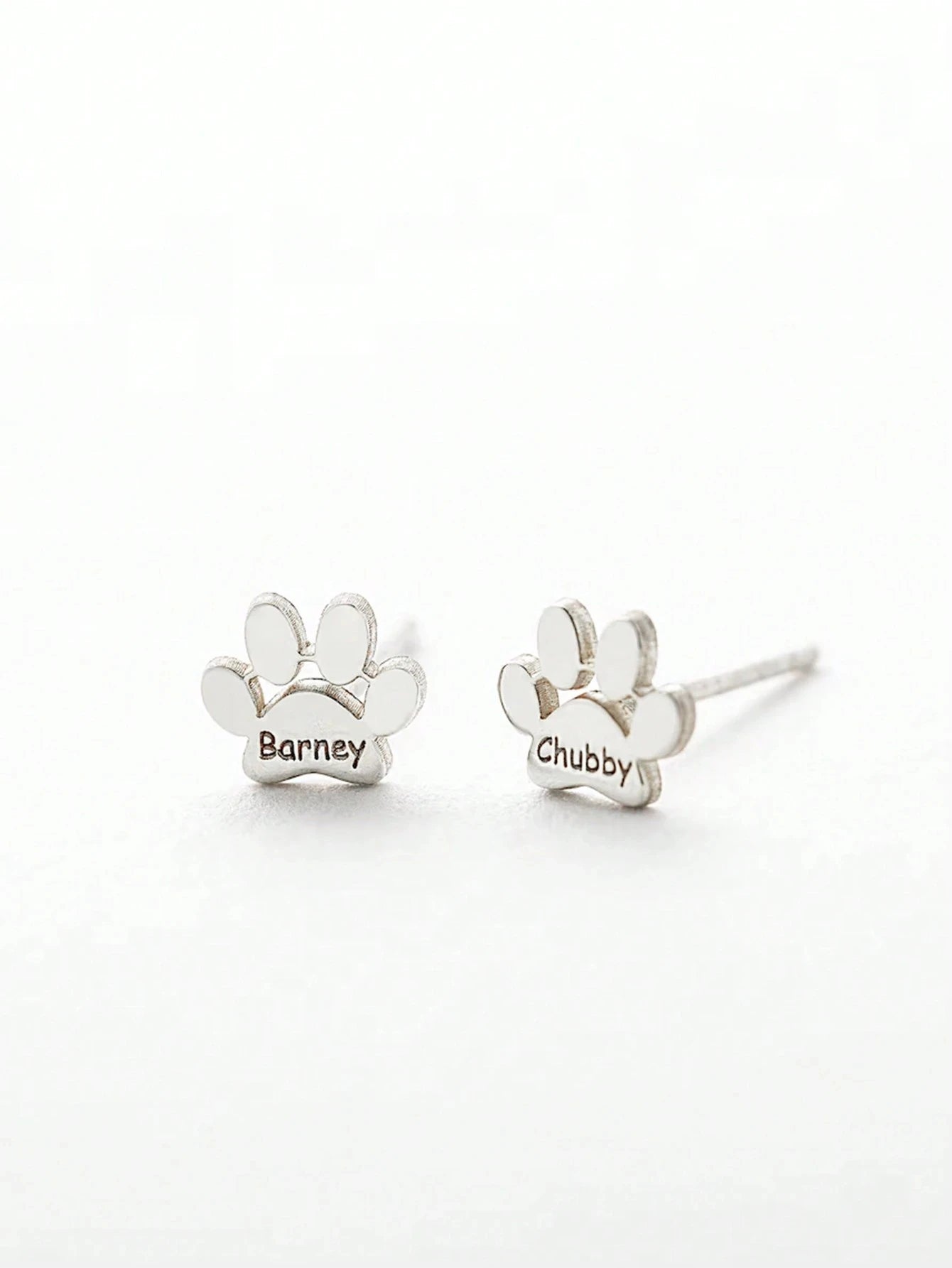 Kinselle Personalized Paw Print Stud Earrings