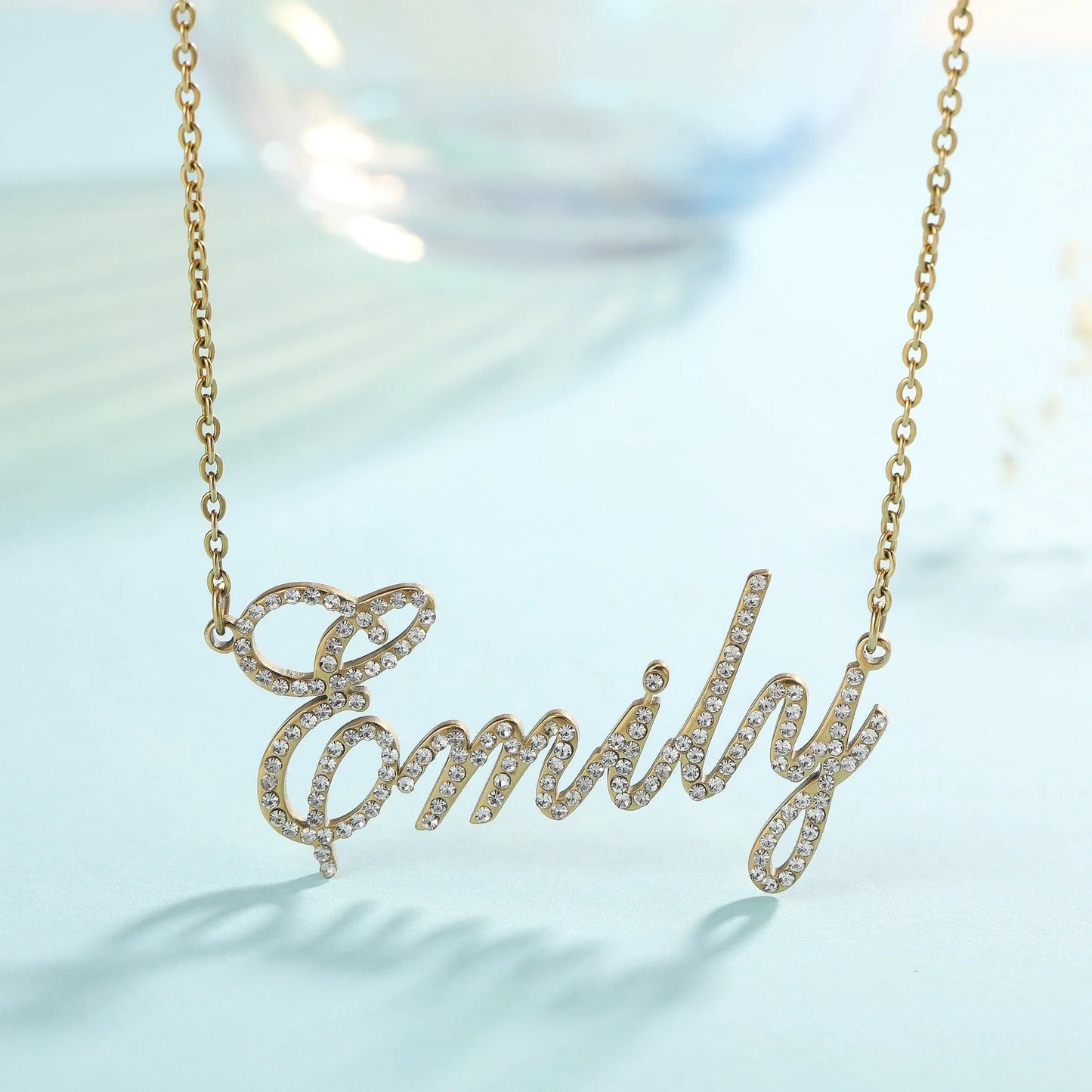 Kinselle Personalized Crystal Name Necklace