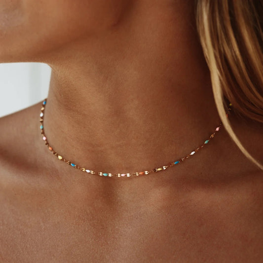 Aurora Gold-Plated Beaded Necklace