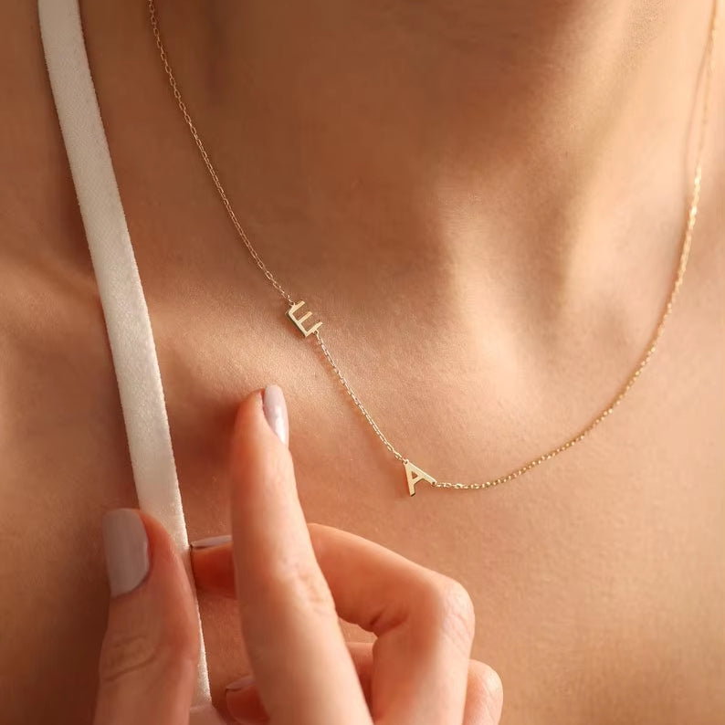 Kinselle Personalized Side Initial Necklace