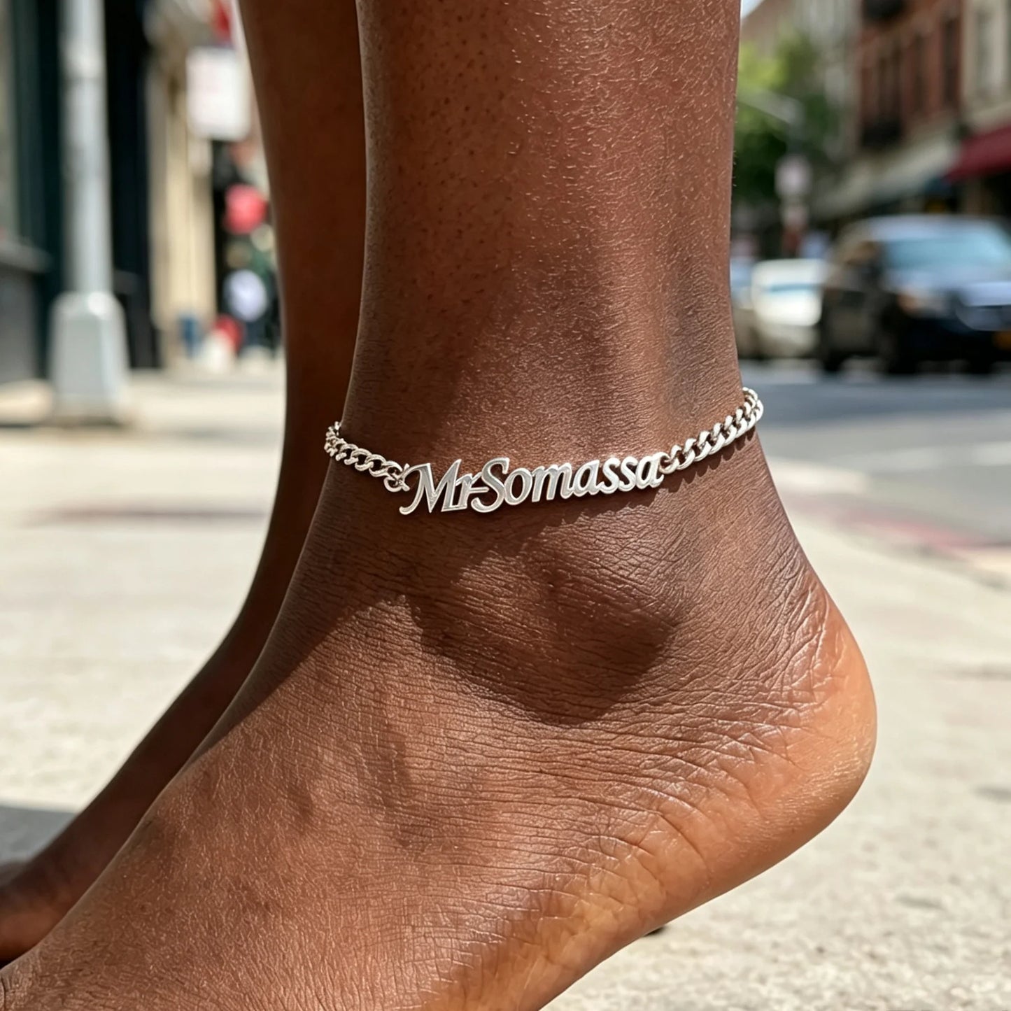 Kinselle Personalized Cuban Chain Name Anklet