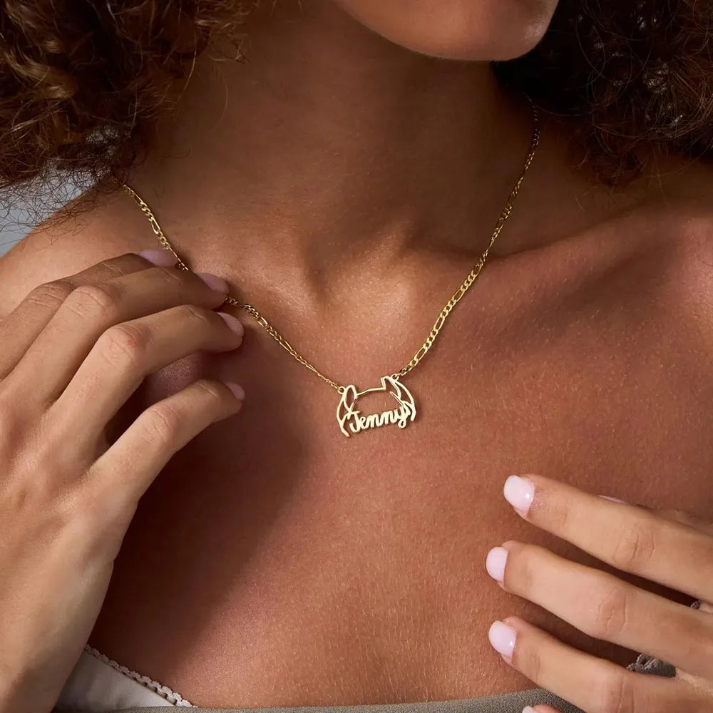 Kinselle Personalized Pet Name Necklace