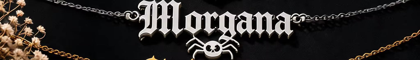 Kinselle Personalized Gothic Name Necklace
