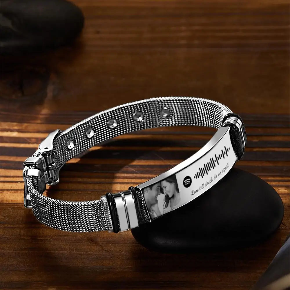 Kinselle Personalized Spotify Photo Bracelet