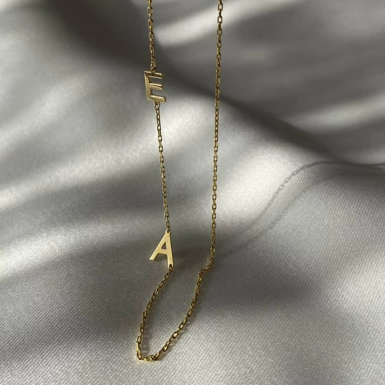 Kinselle Personalized Side Initial Necklace