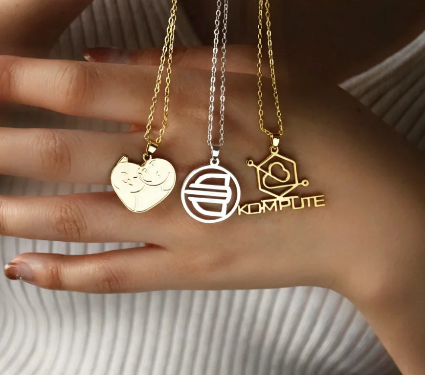Kinselle Personalized Logo Pendant Necklace