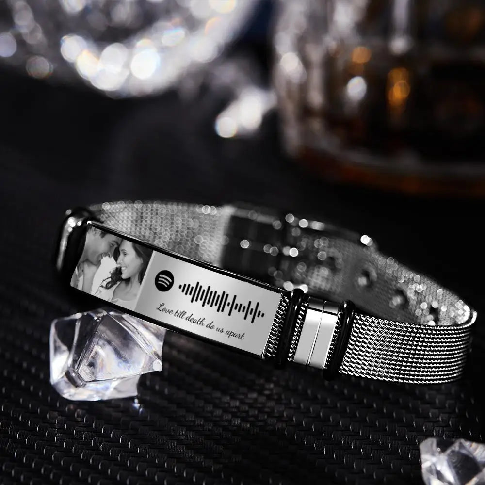 Kinselle Personalized Spotify Photo Bracelet