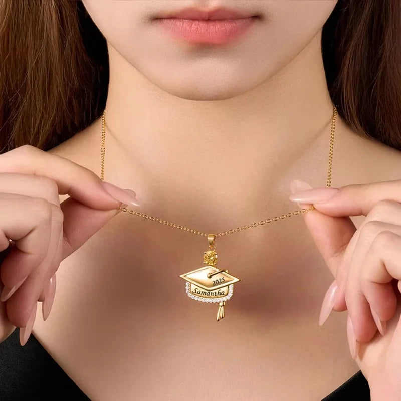 Kinselle Personalized Graduation Birthstone Necklace