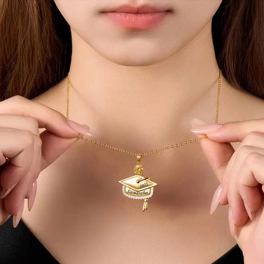 Kinselle Personalized Graduation Birthstone Necklace