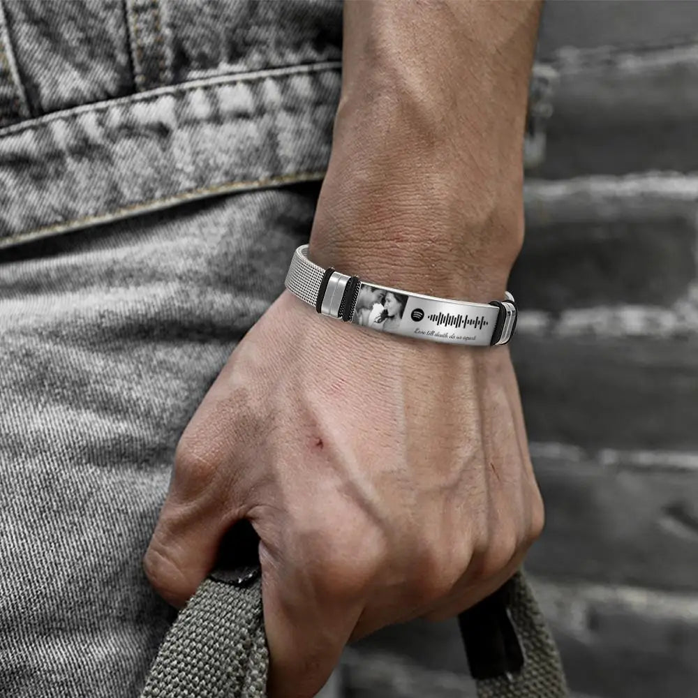 Kinselle Personalized Spotify Photo Bracelet