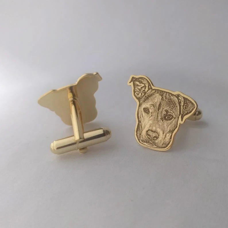 Kinselle Personalized Pet Portrait Cufflinks
