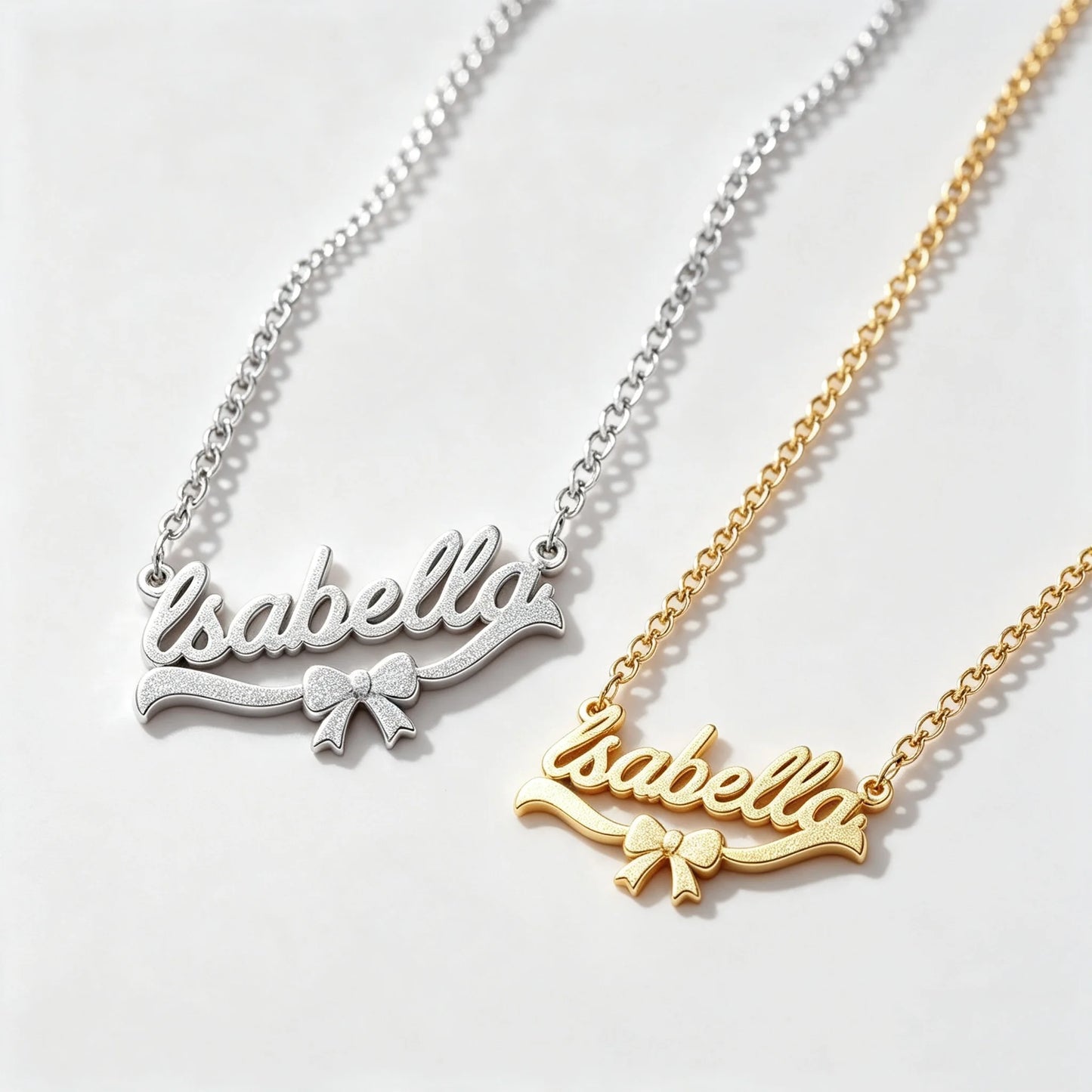 Kinselle Personalized Bow Name Necklace