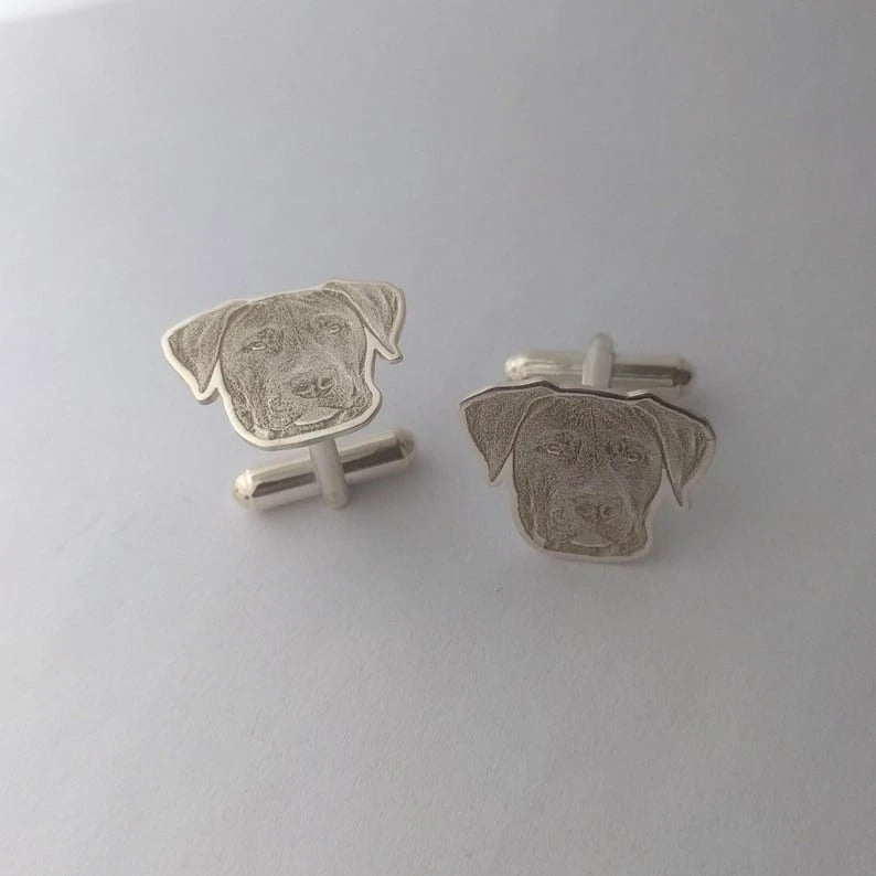 Kinselle Personalized Pet Portrait Cufflinks