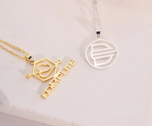 Kinselle Personalized Logo Pendant Necklace