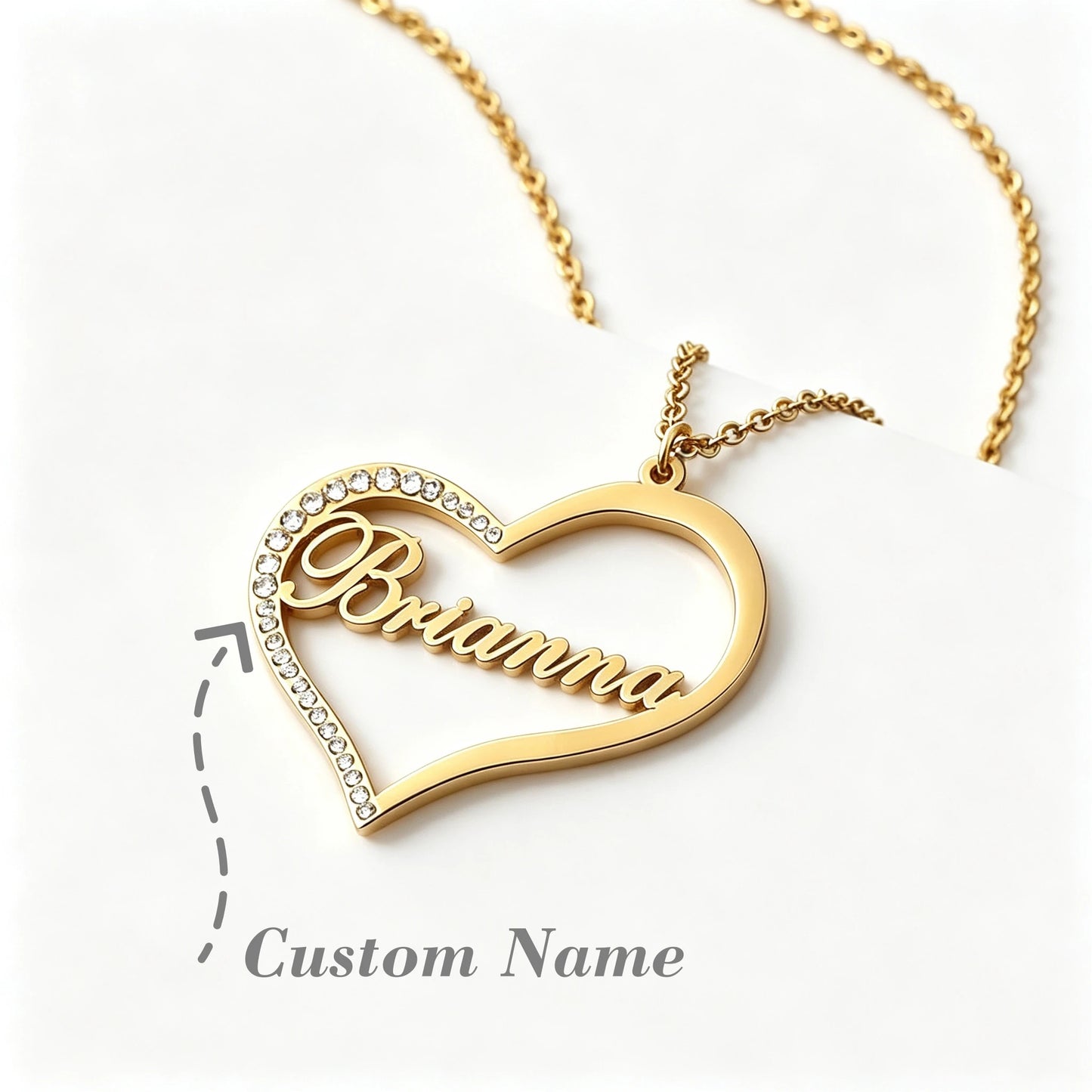 Kinselle Personalized Heart Name Necklace