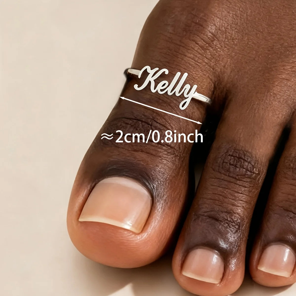 Kinselle Personalized Name Toe Ring