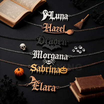 Kinselle Personalized Gothic Name Necklace