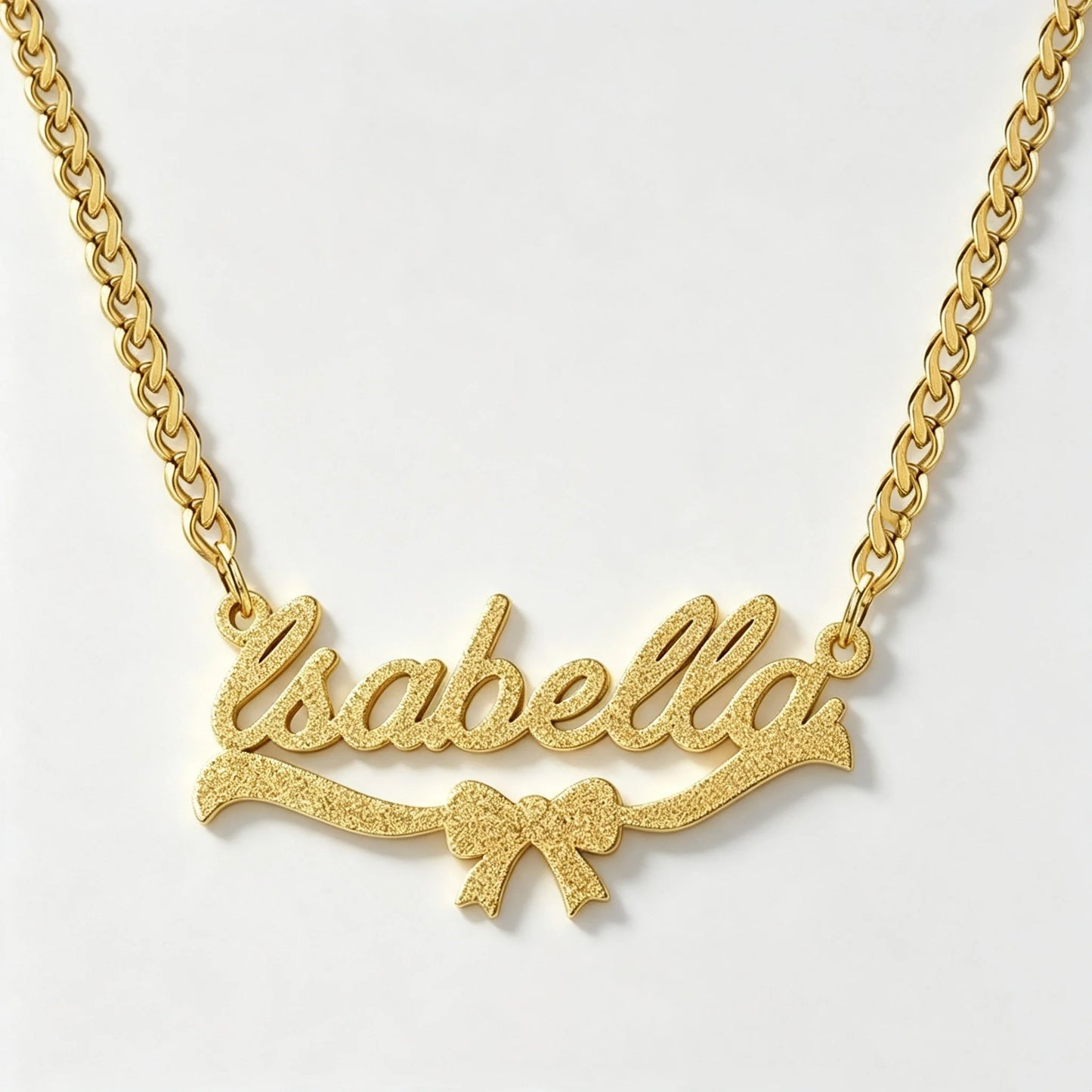 Kinselle Personalized Bow Name Necklace