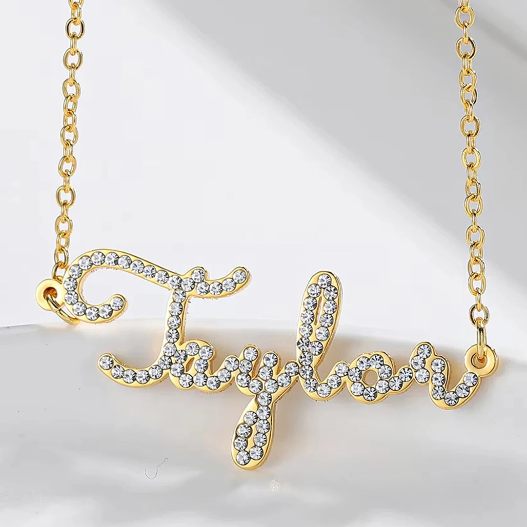 Kinselle Personalized Crystal Name Necklace