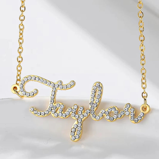 Kinselle Personalized Crystal Name Necklace