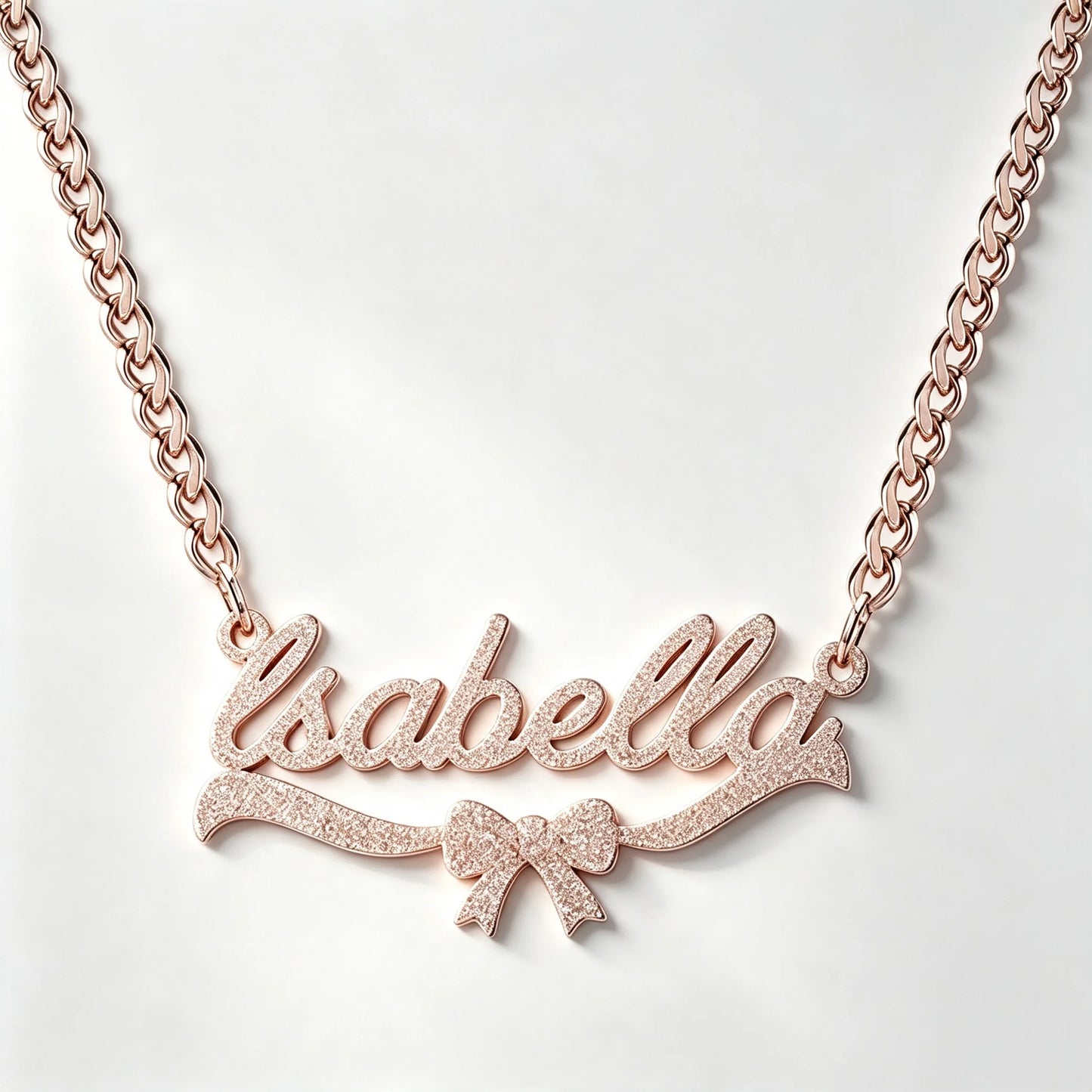 Kinselle Personalized Bow Name Necklace