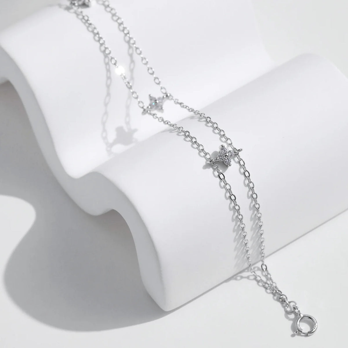Kinselle Double-Layer Star Zircon Bracelet — 925 Sterling Silver