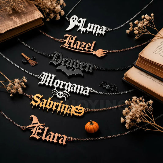 Kinselle Personalized Gothic Name Necklace