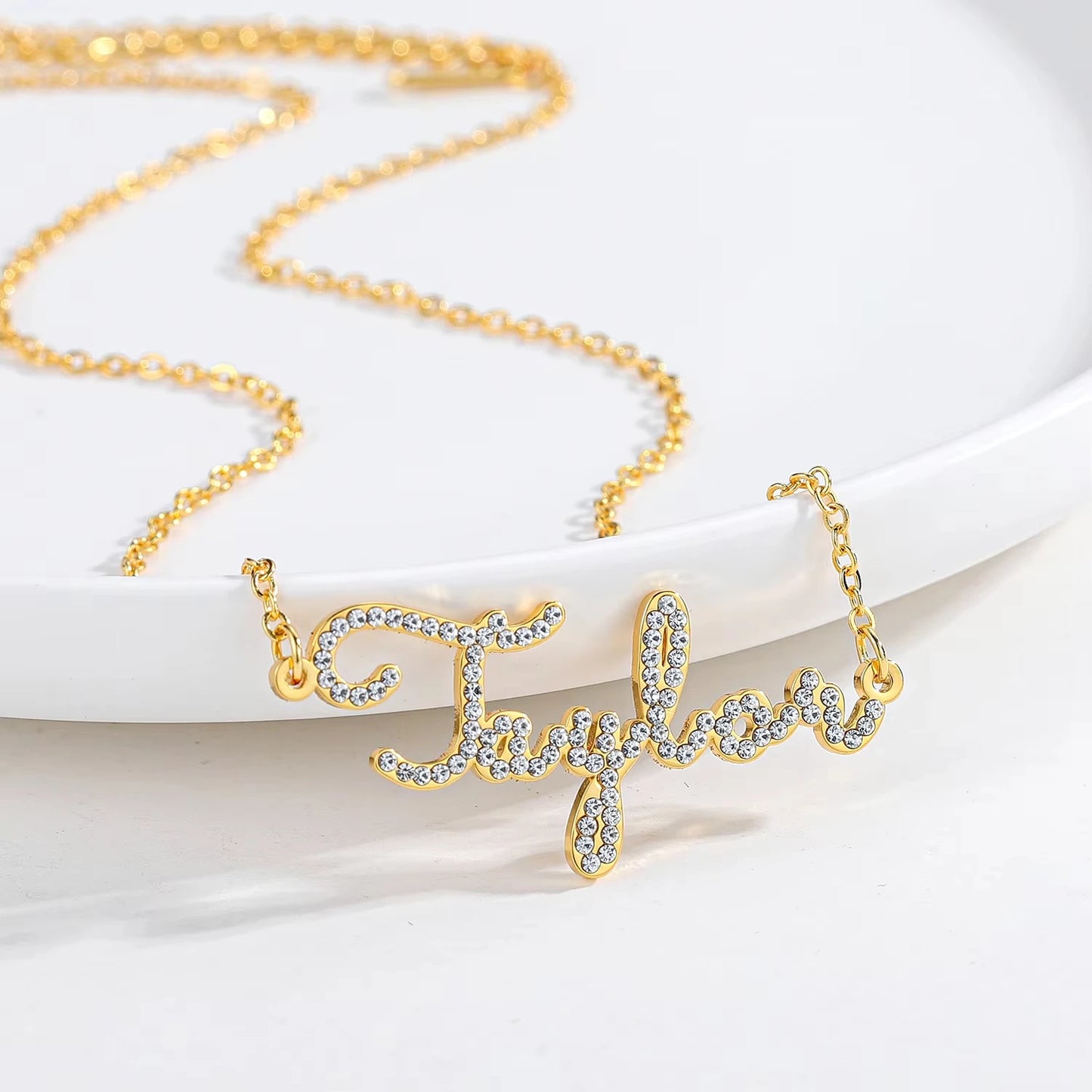 Kinselle Personalized Crystal Name Necklace