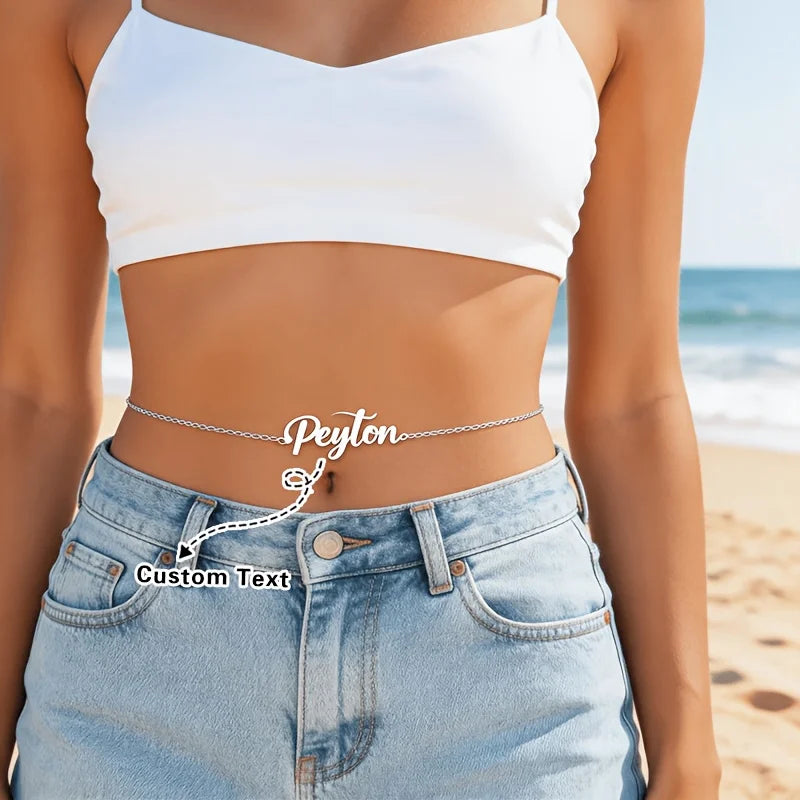 Kinselle Personalized Name Waist Chain