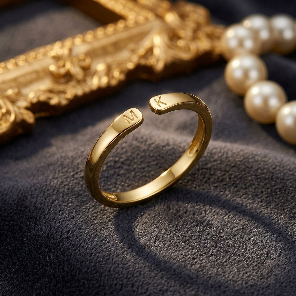 Kinselle Personalized Initial Open Ring