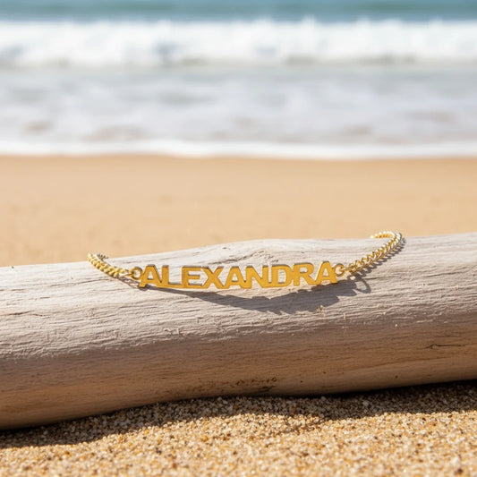 Kinselle Personalized Block Name Bracelet