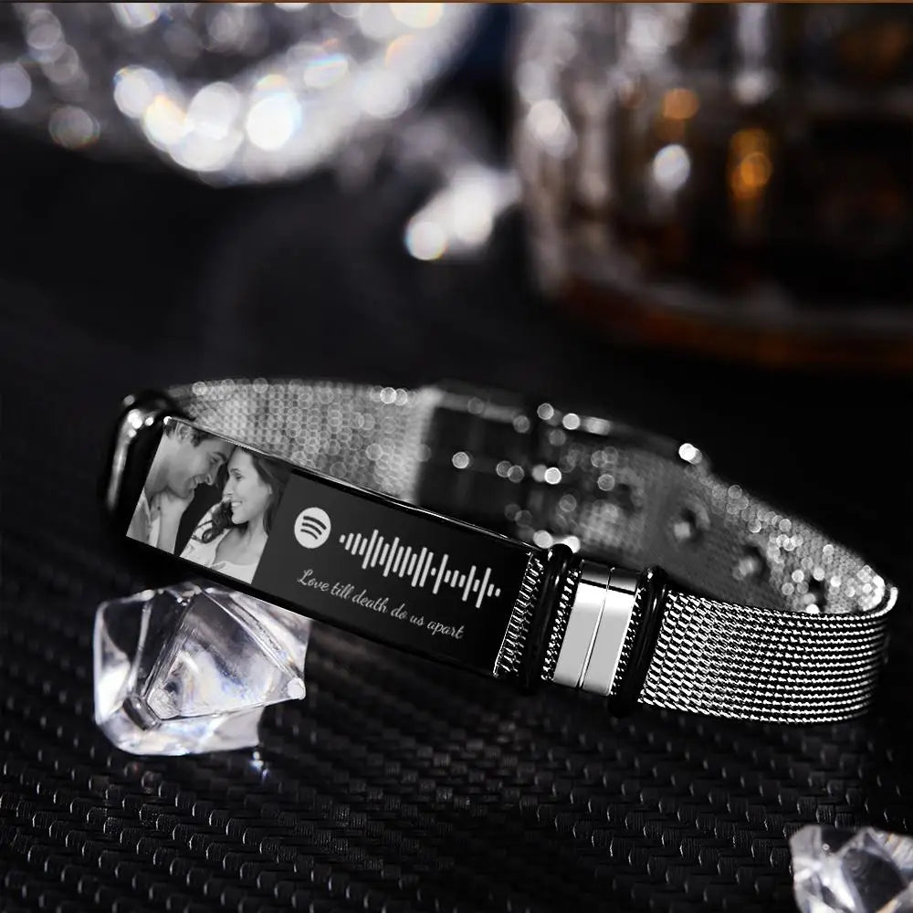 Kinselle Personalized Spotify Photo Bracelet