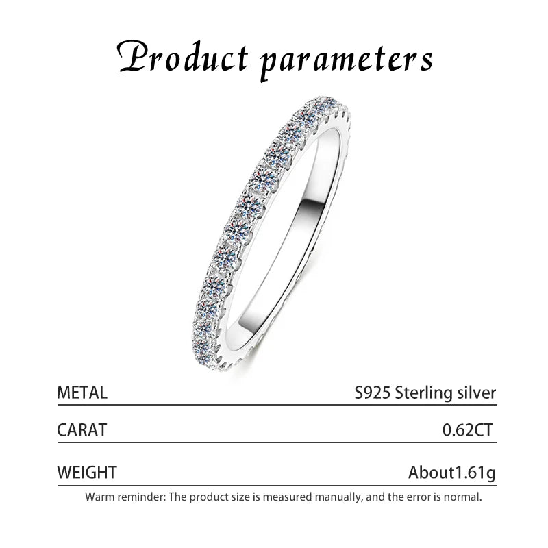Kinselle Round Brilliant Moissanite Cluster Ring — D Color, VVS1, 925 Sterling Silver
