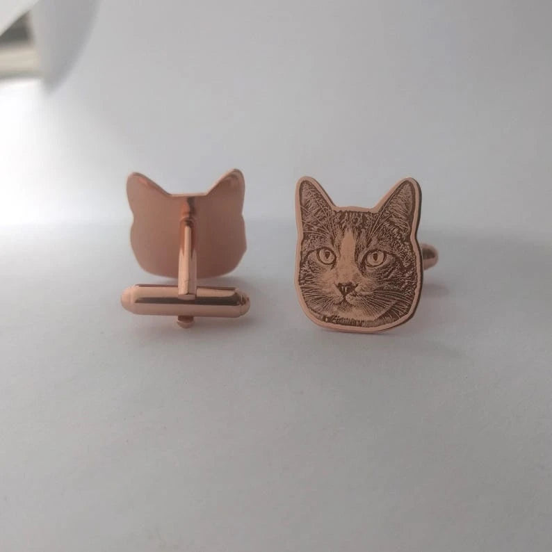 Kinselle Personalized Pet Portrait Cufflinks