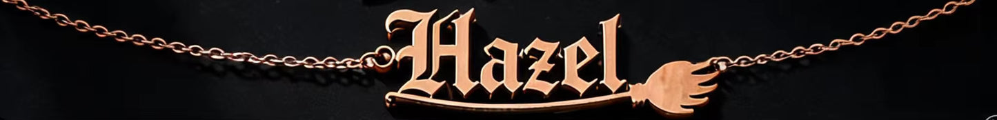 Kinselle Personalized Gothic Name Necklace