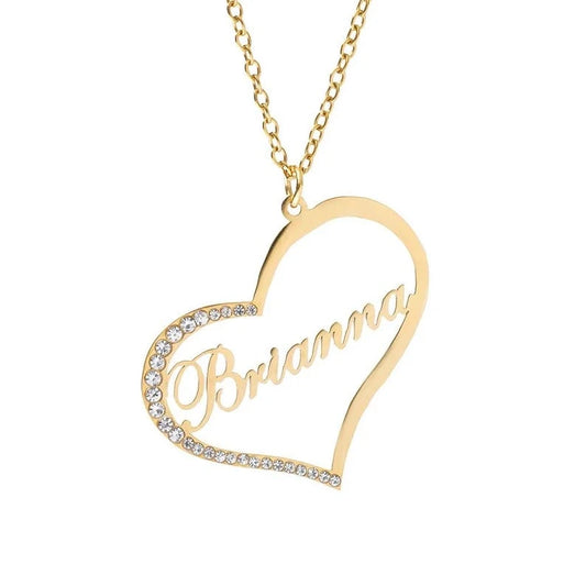 Kinselle Personalized Heart Name Necklace