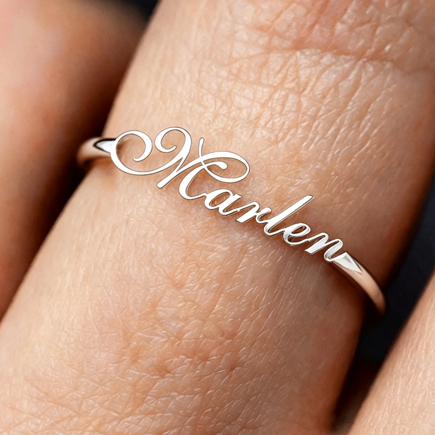 Kinselle Personalized Script Name Ring