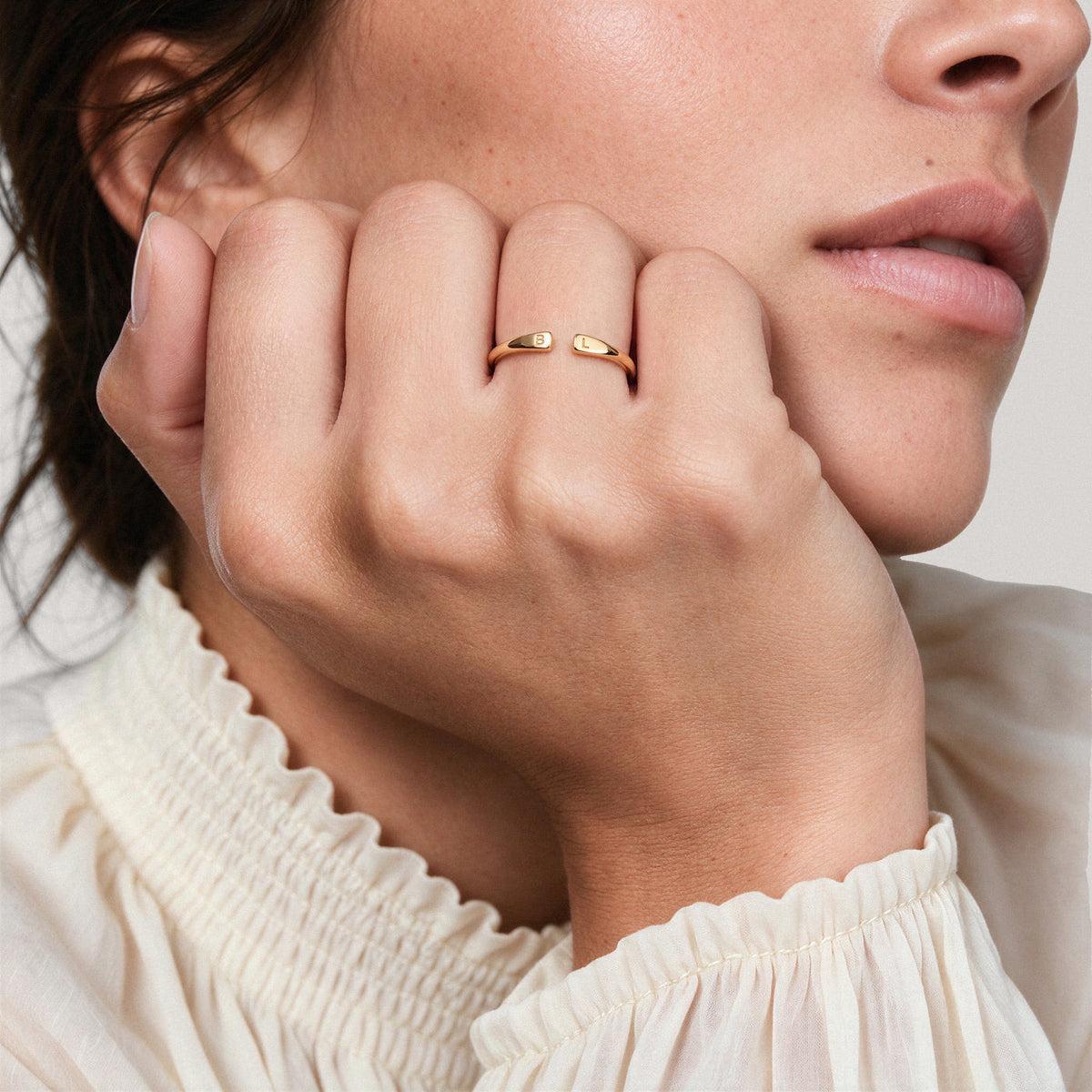 Kinselle Personalized Initial Open Ring