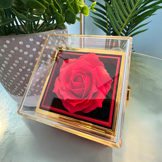 Eternal Rose Box with Engraved Name Necklace