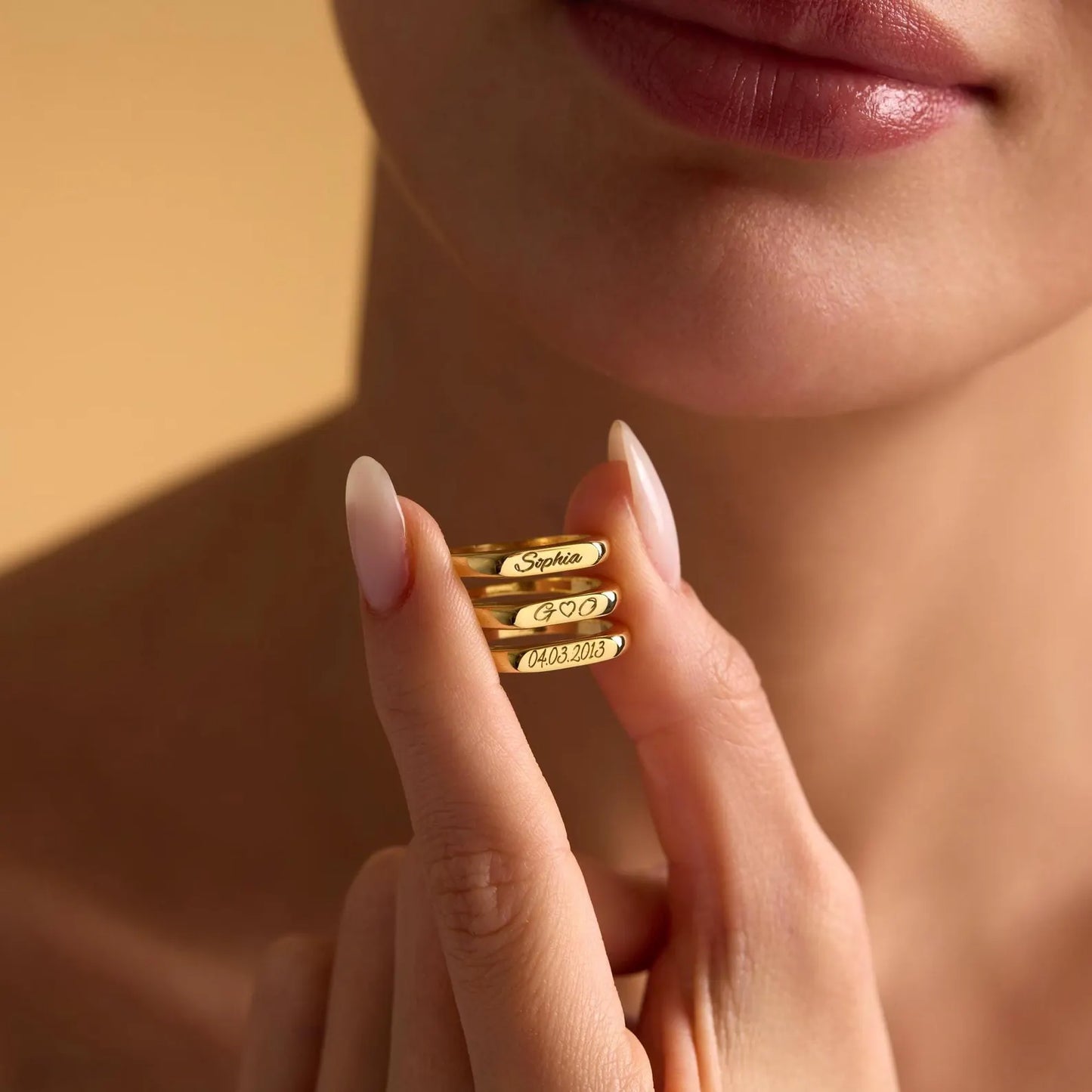 Kinselle Personalized Custom Name Ring